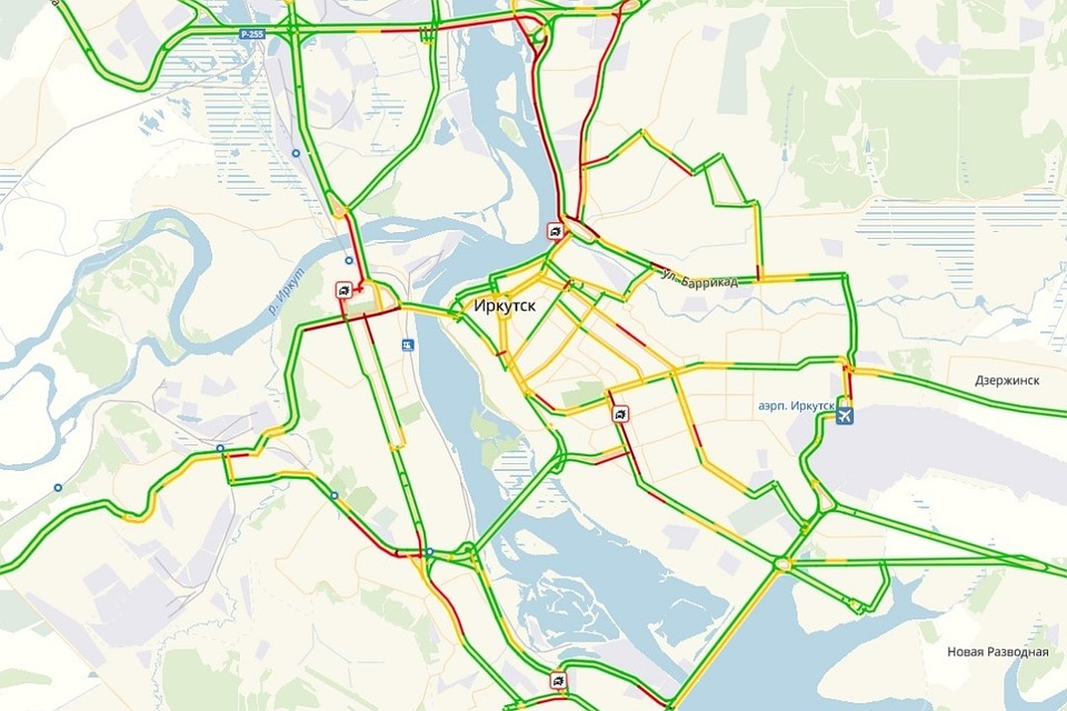 Транспорт иркутск карта